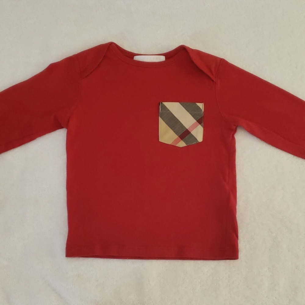 Burberry Boys long sleeve Red shirt 18 months